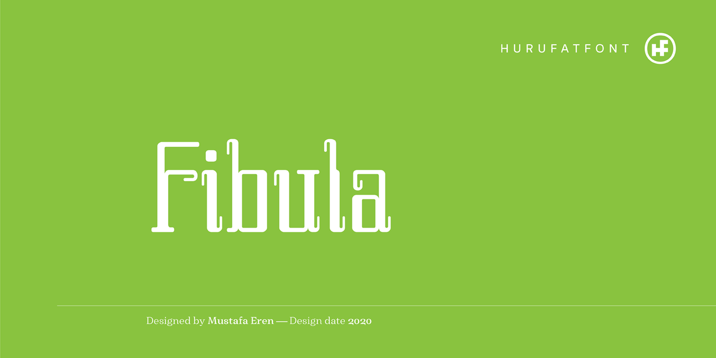 Пример шрифта Fibula